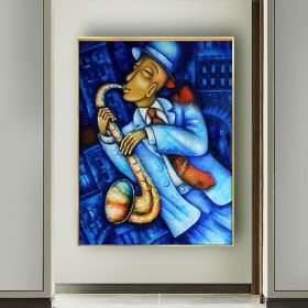 Hand Painted Oil Painting Abstract Wall Painting- musician Portrait Oil Painting On Canvas - Wall Art Picture -Acrylic Texture Home Decor (Style: 01, size: 50x70cm)