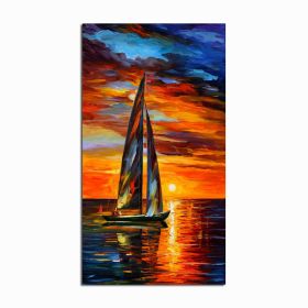 Coloring Poster Hand Painted Oil Painting Landscape For The Living Room Wall Art Home Decoration Abstract Without Frame (size: 50x100cm)