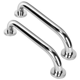 2Pcs Bath Grab Bar Sturdy Stainless Steel Shower Safety Handle For Bathtub Toilet Stairway 220LBS Pull Force (Length: 50cm)