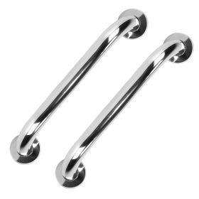 2Pcs Bath Grab Bar Sturdy Stainless Steel Shower Safety Handle For Bathtub Toilet Stairway 220LBS Pull Force (Length: 30cm)