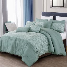 Brenda 7 Pieces Comforter Set (size: QUEEN)