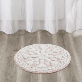 Medallion Cotton Tufted Bath Rug (Color: as Pic)