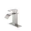 Waterfall Spout Bathroom Faucet,Single Handle Bathroom Vanity Sink Faucet