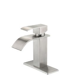 Waterfall Spout Bathroom Faucet,Single Handle Bathroom Vanity Sink Faucet (Color: as Pic)