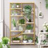 Bookshelf Industrial 5 Tier Etagere, Freestanding Display Shelf Storage Organizer with 9-Open for Living Room, Bedroom Bookcases