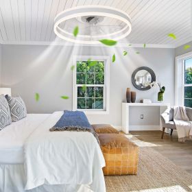 Ceiling Fan with Lights Dimmable LED (Color: as Pic)