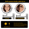 8 Inch Wall-Mounted Makeup Mirror, Double Sided 1x/10x Magnifying Makeup Mirror, 3 Colour Lights Touch Screen Dimmable Bathroom Mirror