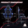 Ergonomic Gaming Chair Recliner, PU Leather Racing Game Chairs for Adults, Executive Office Chair Gamer Chair with Massager