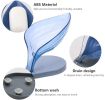 Drain Soap Leaf-Shaped Dish Bar Soap Holder Storage Rack Drain Soap Box for Bathroom Kitchen Sink Suction Cup Installation