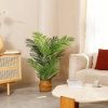 Artificial Plants for Home Decor Indoor Faux Palm Trees in Pot Fake Tropical Plants for Housewarming Gift 2Pack