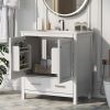 30" Bathroom Vanity with Single Sink, Combo Cabinet Undermount Sink, Bathroom Storage Cabinet with 2 Doors and a Drawer, Soft Closing