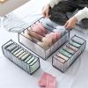 1pc/3pcs Fabric Sock and Underwear Organizer - 6/7/11 Grids Drawer Organizers for Closet Storage - Foldable Cabinet Boxes for Socks, Underwear