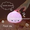 1pc Cute Dumpling Night Light, Silicone Cute Bun Lamp With Touch Control, Kawaii Nursery Light For Room Bedroom Home Decor